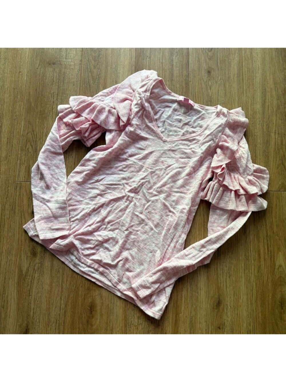 Lilly Pulitzer Fresca Long Sleeve Ruffle Sweater Pink Women’s Size S
